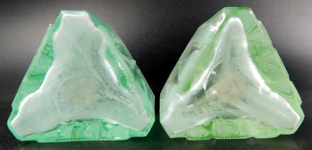 Uranium Glass Salt & Pepper w/ Caddy - 10