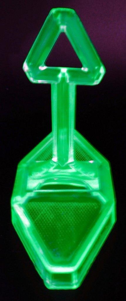 Uranium Glass Salt & Pepper w/ Caddy - 2
