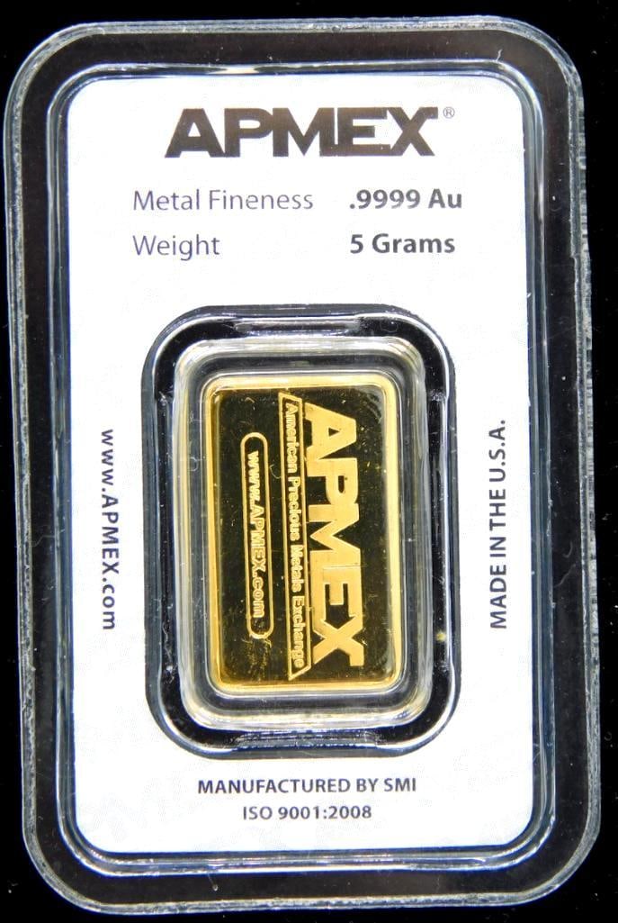 10 GRAMS of .9999 Fine Gold, APMEX - 5