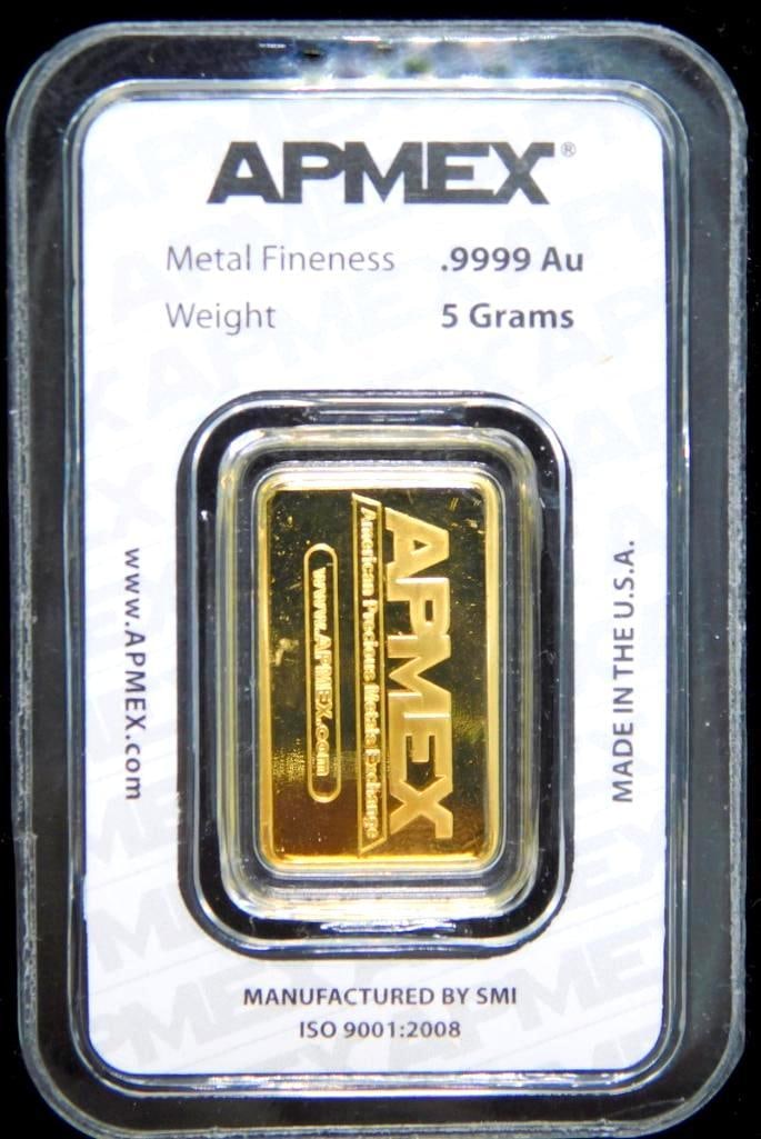 10 GRAMS of .9999 Fine Gold, APMEX - 5