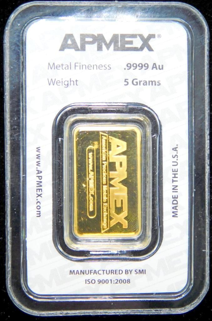 5 GRAMS of .9999 Fine Gold, APMEX - 2