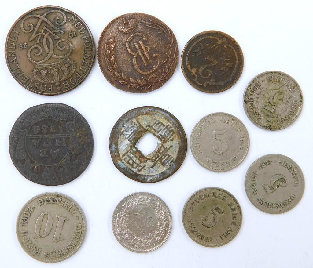 Collection of International Coins, Various Denominations and Dates - 6