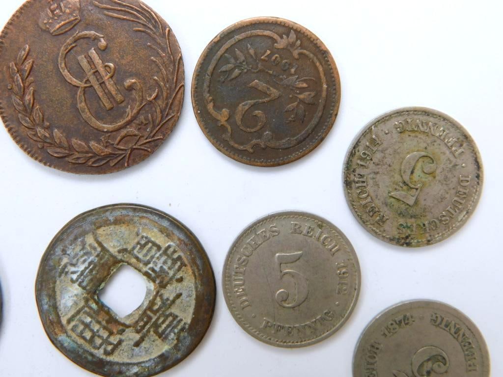 Collection of International Coins, Various Denominations and Dates - 8