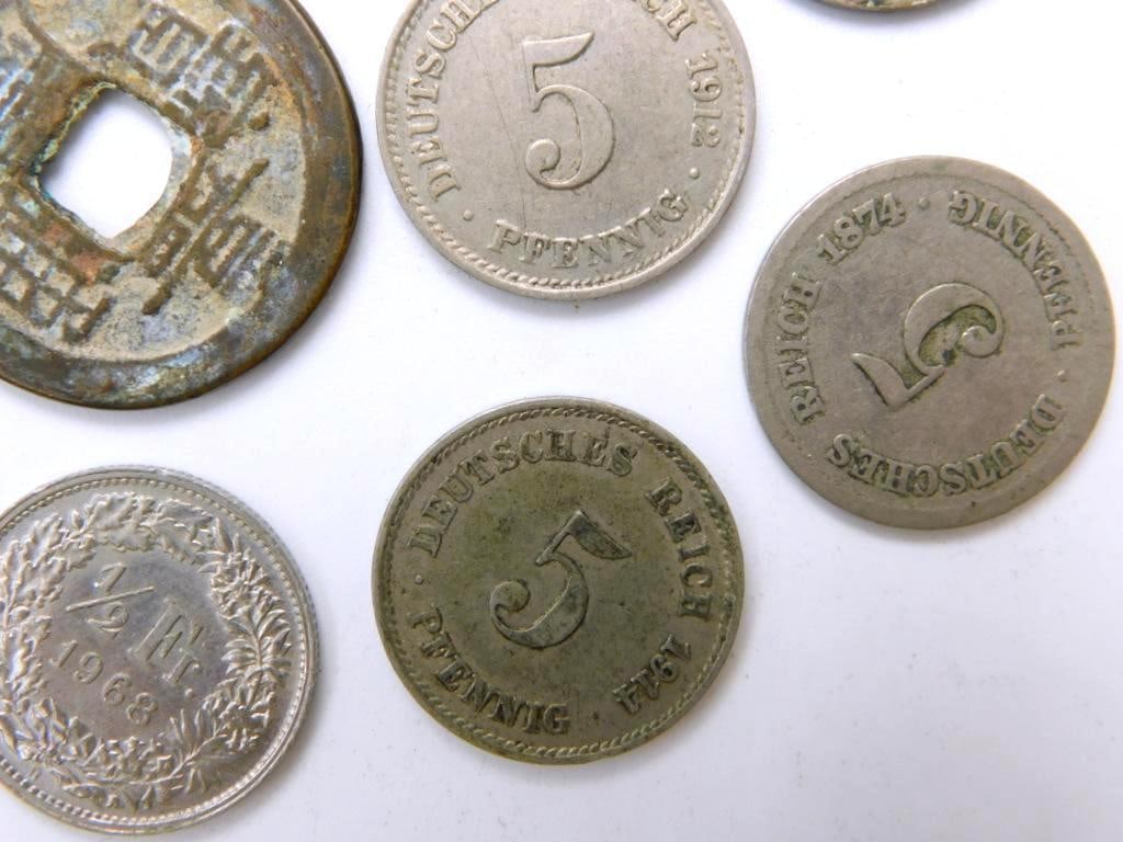 Collection of International Coins, Various Denominations and Dates - 9