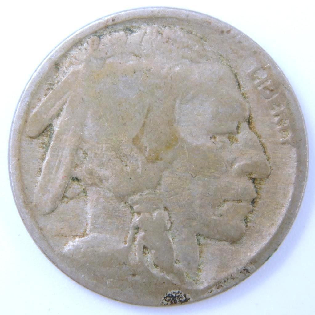 7 U.S. Coins Including 1906 Indian Head Cent and Buffalo Nickels - 6