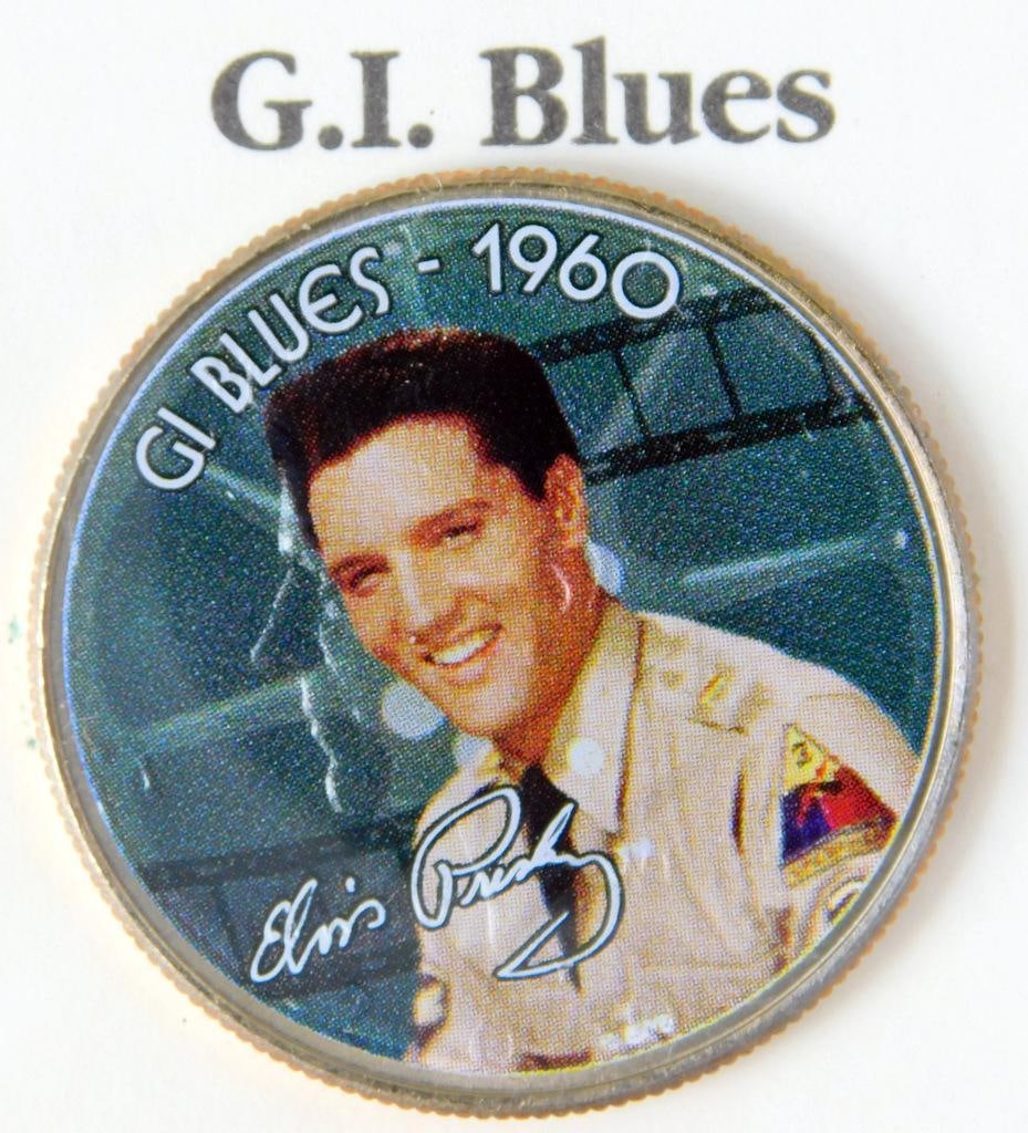 Elvis Presley U.S. Colorized Half Dollar Commemorative Coins, (6) - 2