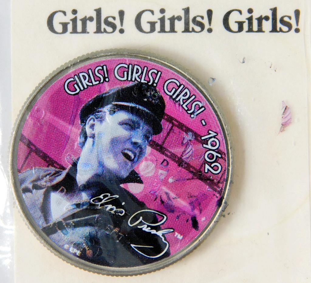 Elvis Presley U.S. Colorized Half Dollar Commemorative Coins, (6) - 3