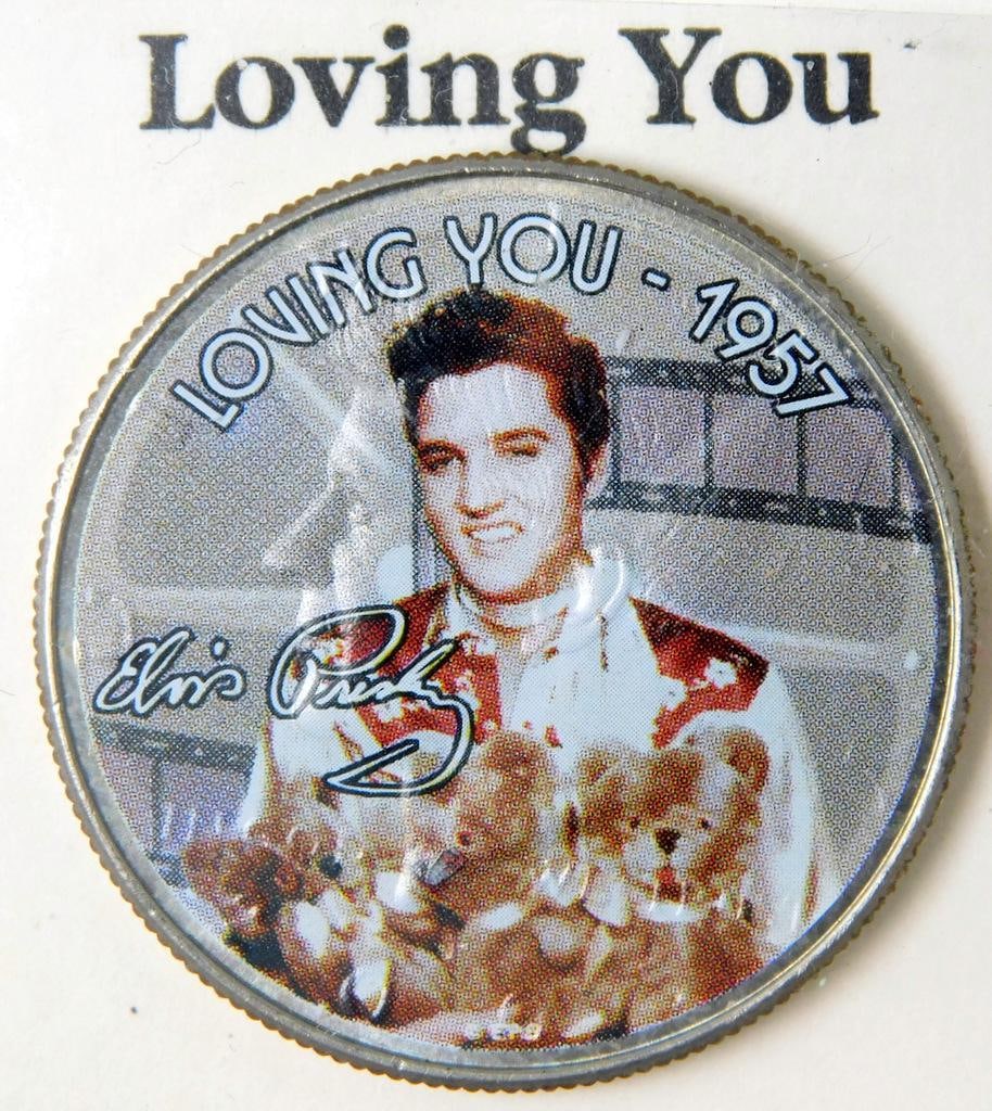 Elvis Presley U.S. Colorized Half Dollar Commemorative Coins, (6) - 5