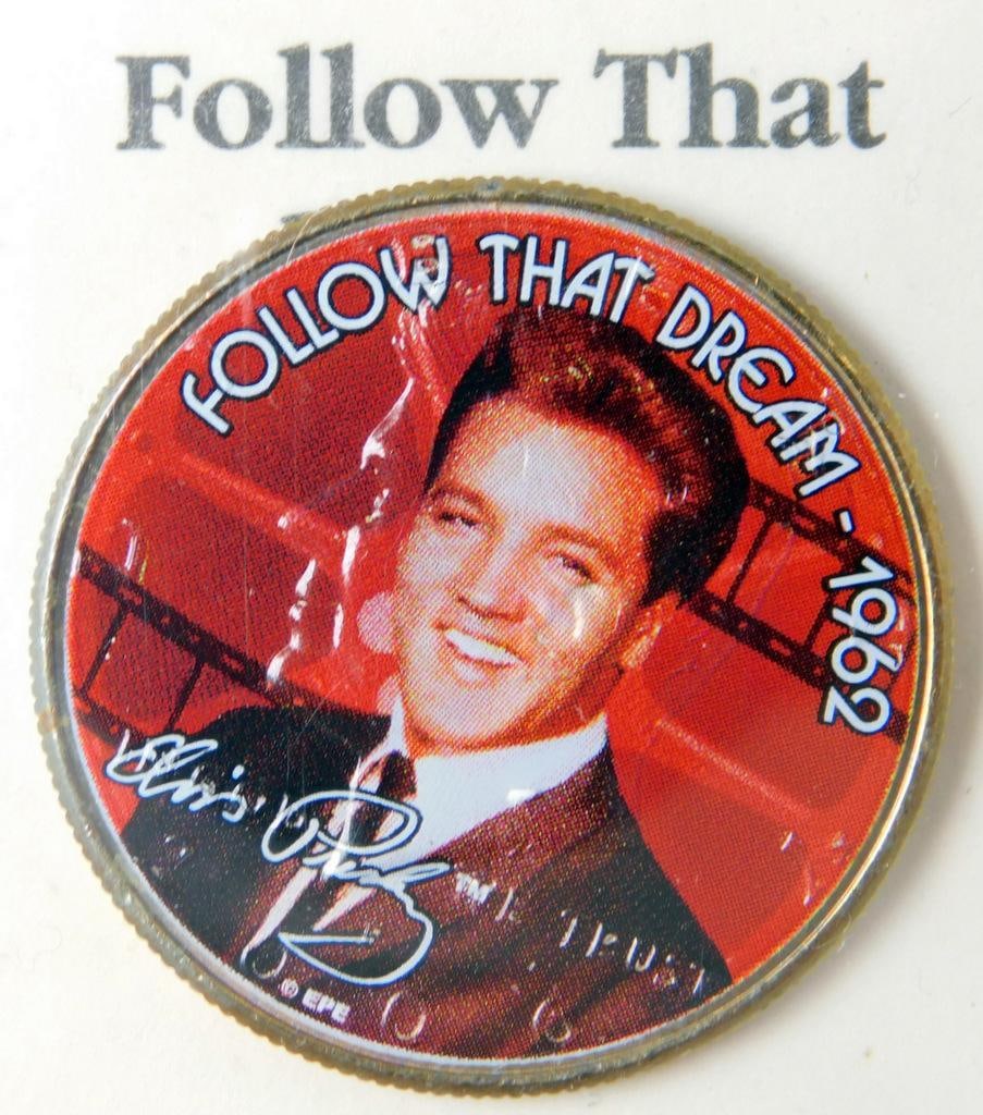 Elvis Presley U.S. Colorized Half Dollar Commemorative Coins, (6) - 7