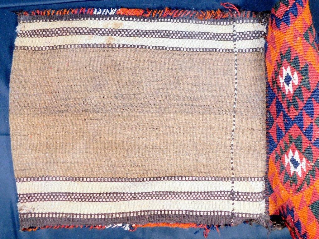 Tribal Afghan Camel Saddle Bag Hand Knotted Wool Blanket Rug - 10