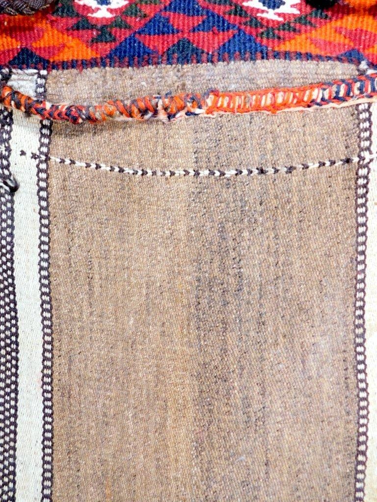 Tribal Afghan Camel Saddle Bag Hand Knotted Wool Blanket Rug - 16