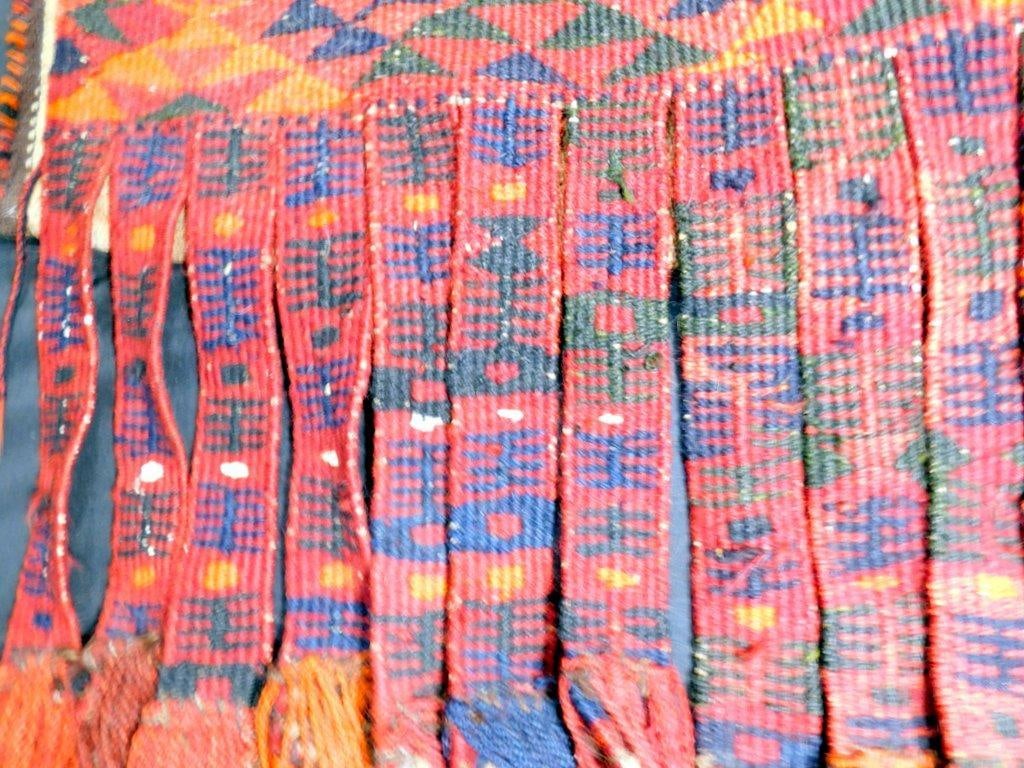 Tribal Afghan Camel Saddle Bag Hand Knotted Wool Blanket Rug - 6