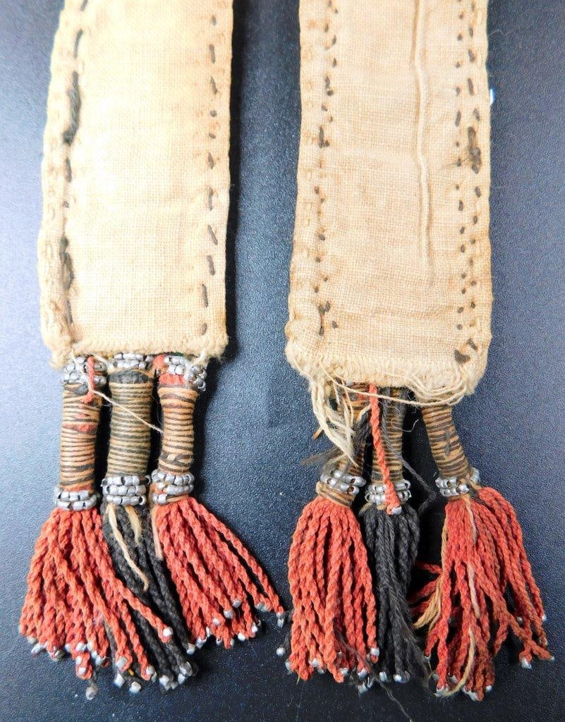 19th - Early 20th Century Antique West African Beaded Leather Sash - 11