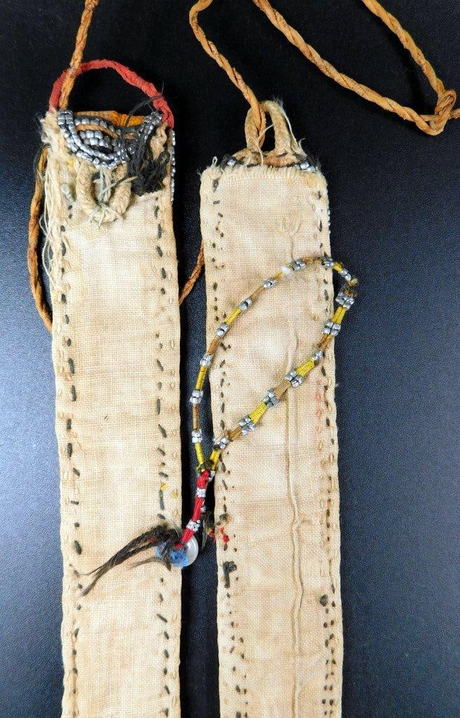 19th - Early 20th Century Antique West African Beaded Leather Sash - 9