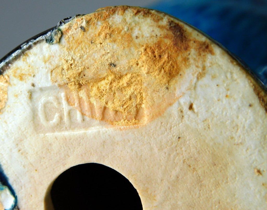 Blue Ceramic Rooster Figurines - 14