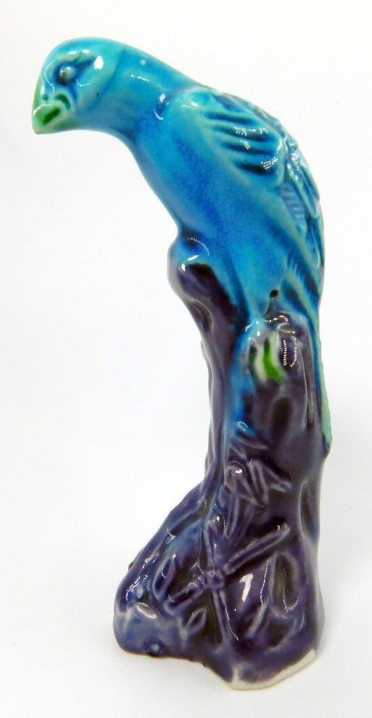 Grouping of Geese, Ducks and Hawk Blue Figurines - 3