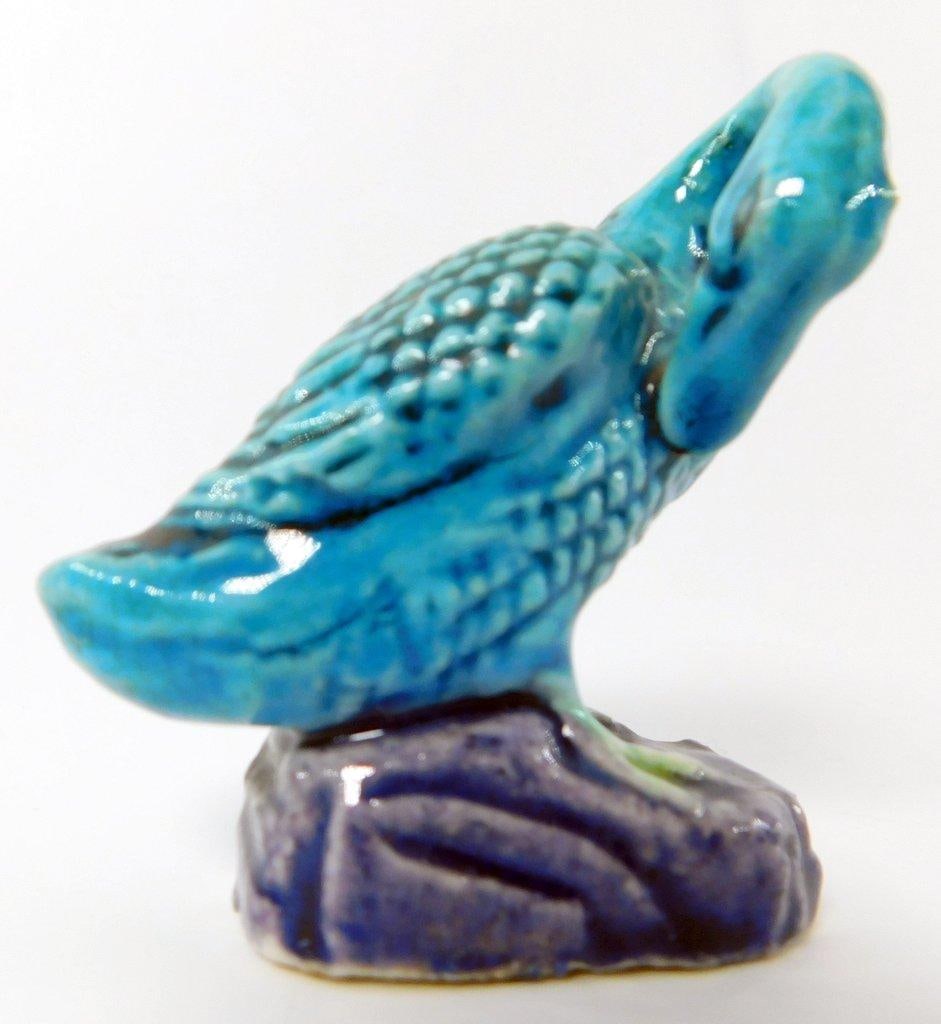 Grouping of Geese, Ducks and Hawk Blue Figurines - 8