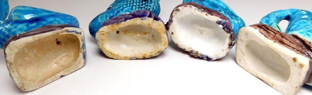 Grouping of Geese, Ducks and Hawk Blue Figurines - 9