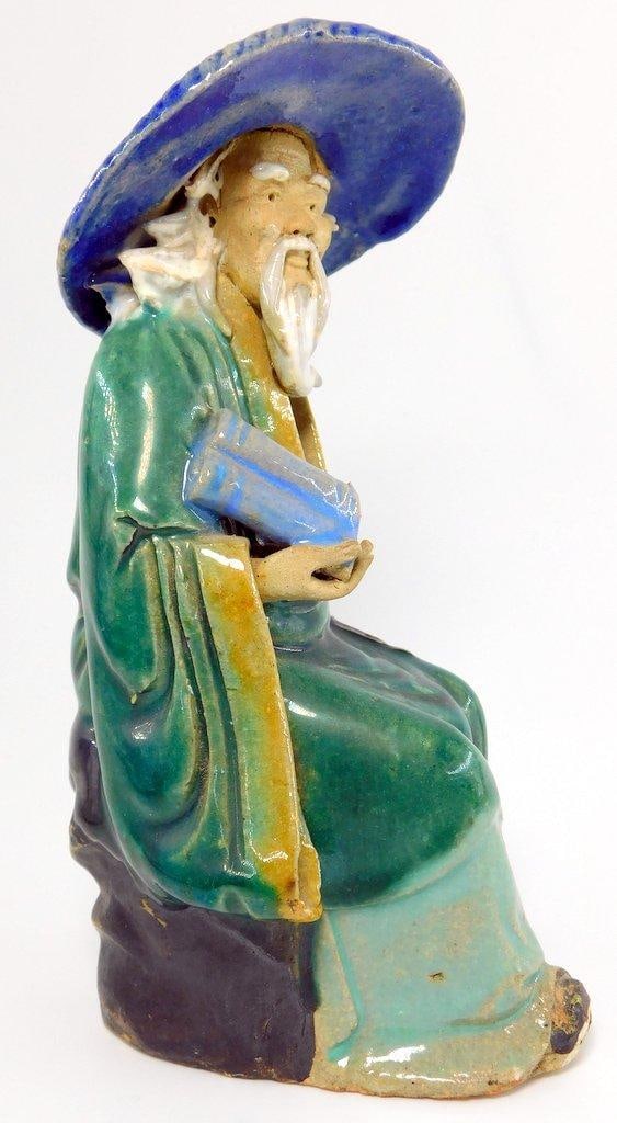 Pair of Mudmen Chinese Sage Figures - 4