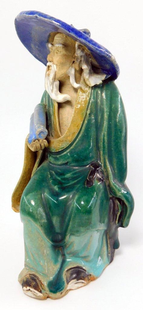 Pair of Mudmen Chinese Sage Figures - 5