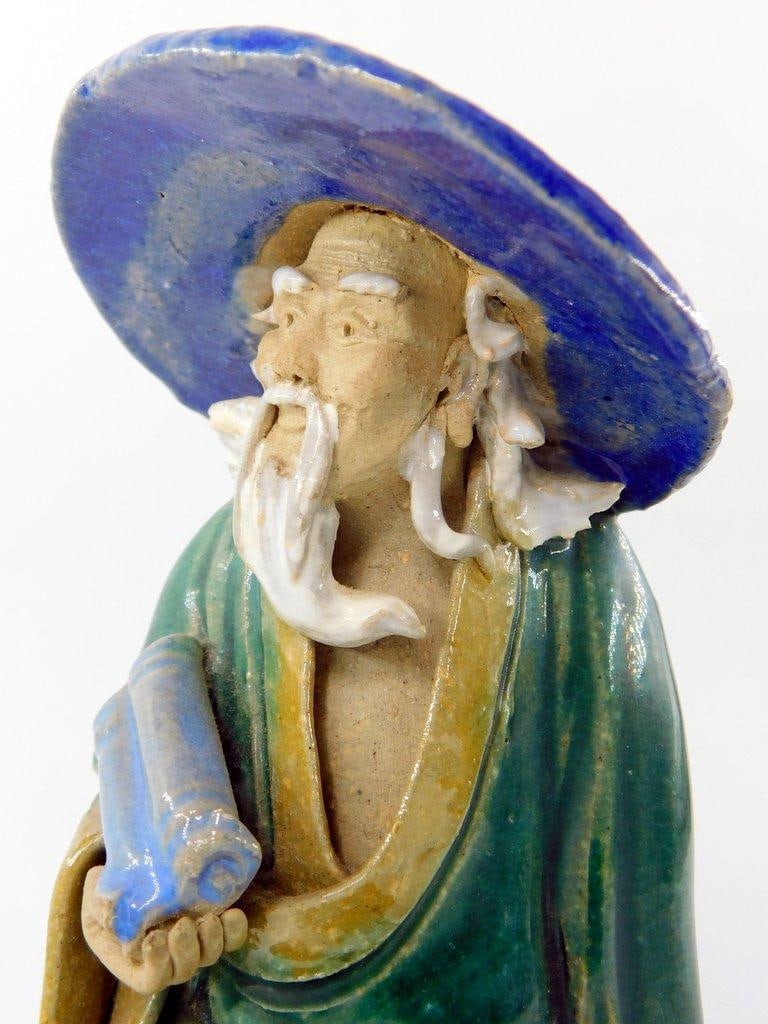 Pair of Mudmen Chinese Sage Figures - 6