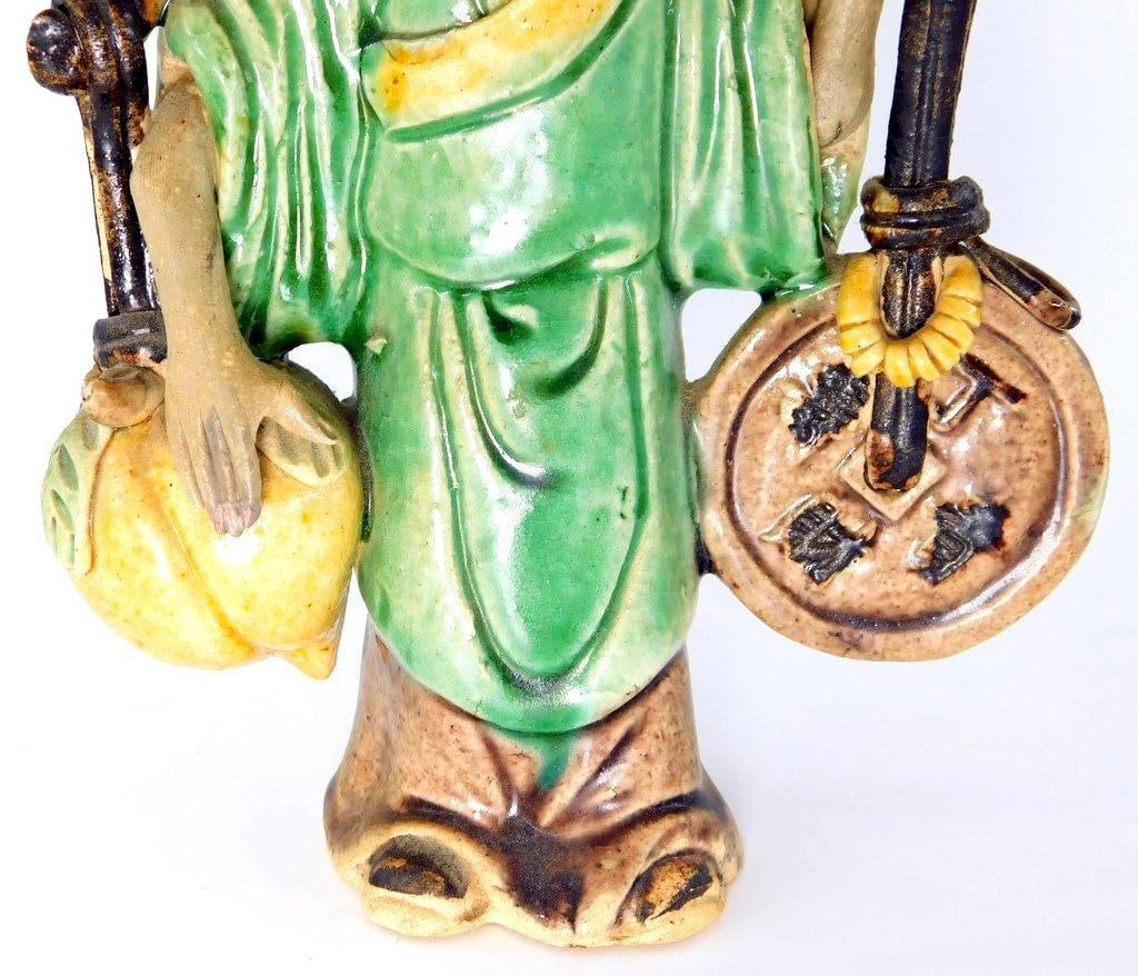 Pair of Chinese Yoke Bearer Mudmen Figures - 3