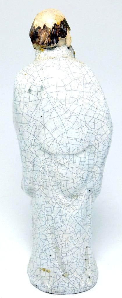 Pair of Chinese Mudmen Hand-Sculpted Figures - 4