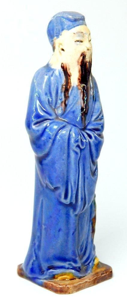 Pair of Chinese Mudmen Hand-Sculpted Figures - 7