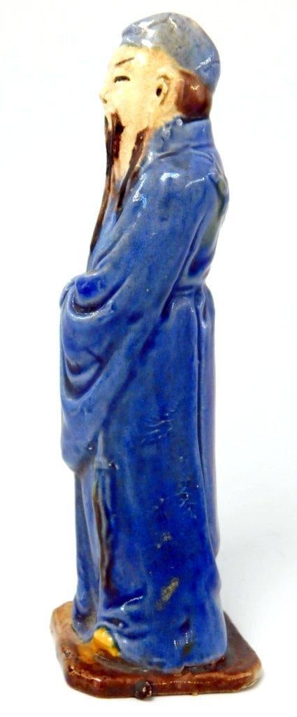 Pair of Chinese Mudmen Hand-Sculpted Figures - 8