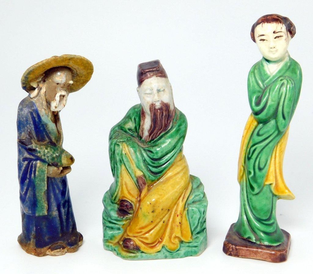 Grouping of Chinese Mudmen Figurines, (5) (1 of 13)