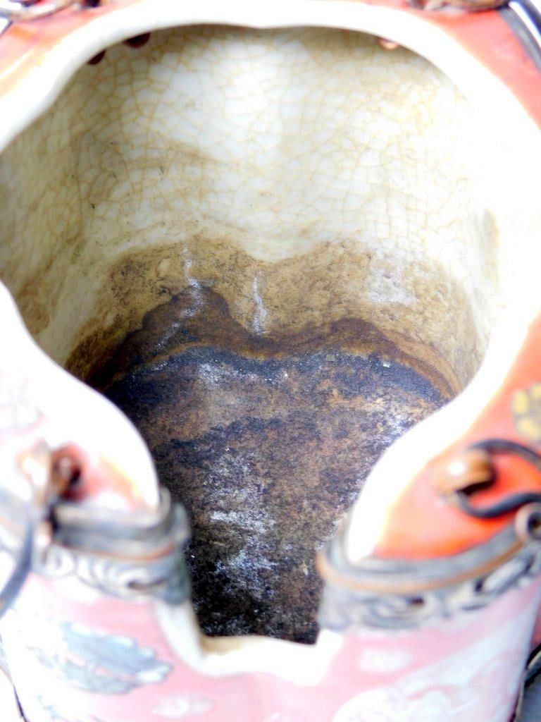 Chinese Enameled Metal Tea Kettle, Hot-Water Pot - 13