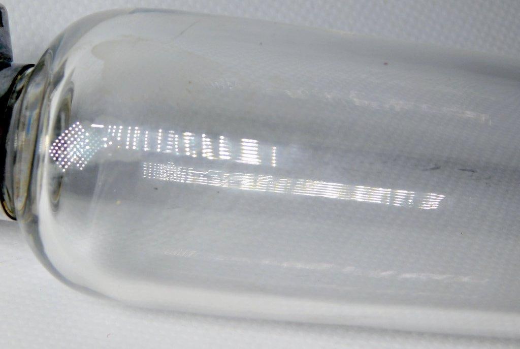 Antique English Hunting Glass Saddle Fask in Leather Case - 5