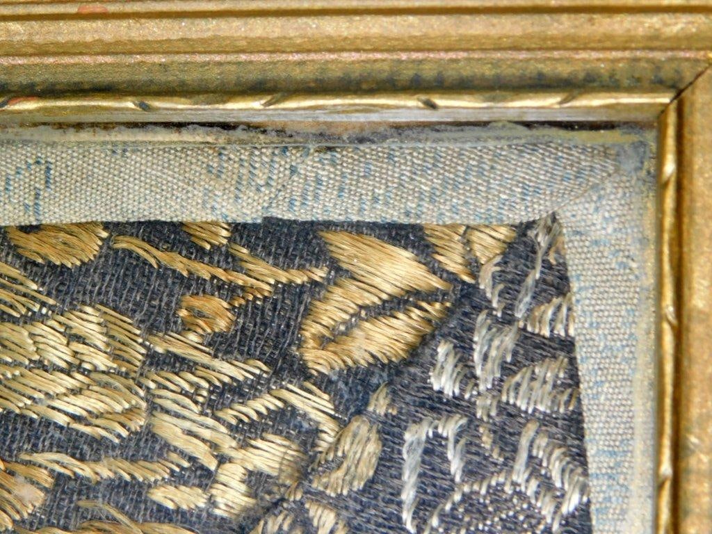 Antique Chinese Kesi Embroidered Textile Panel, Framed - 11