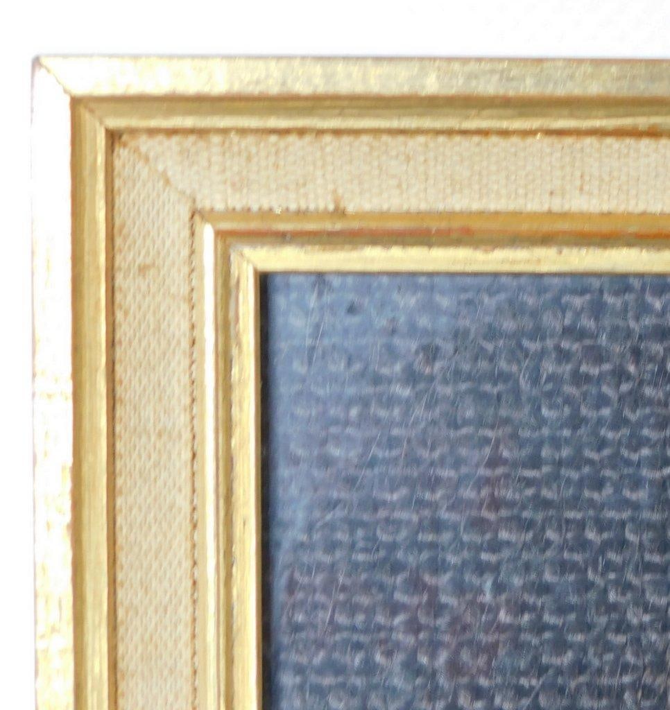 Vintage Asian Fabric & Paper Ancestor Portrait, Framed - 10