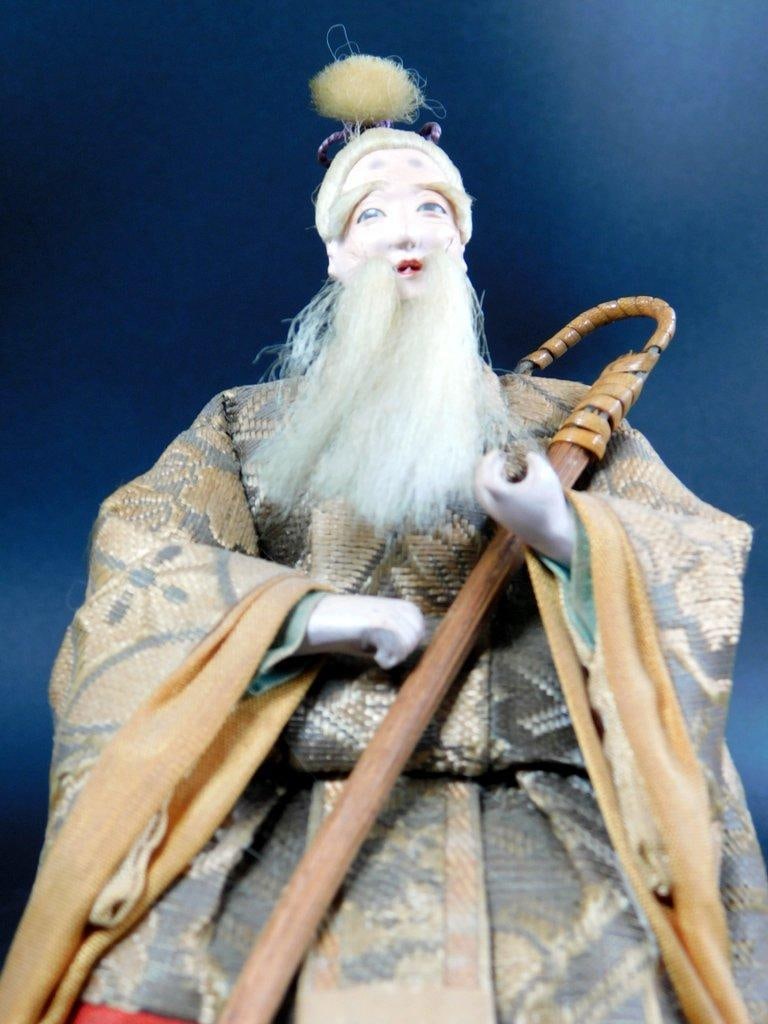 Chinese Shou Lao God of Longevity Handcrafted Figurine/Doll - 3