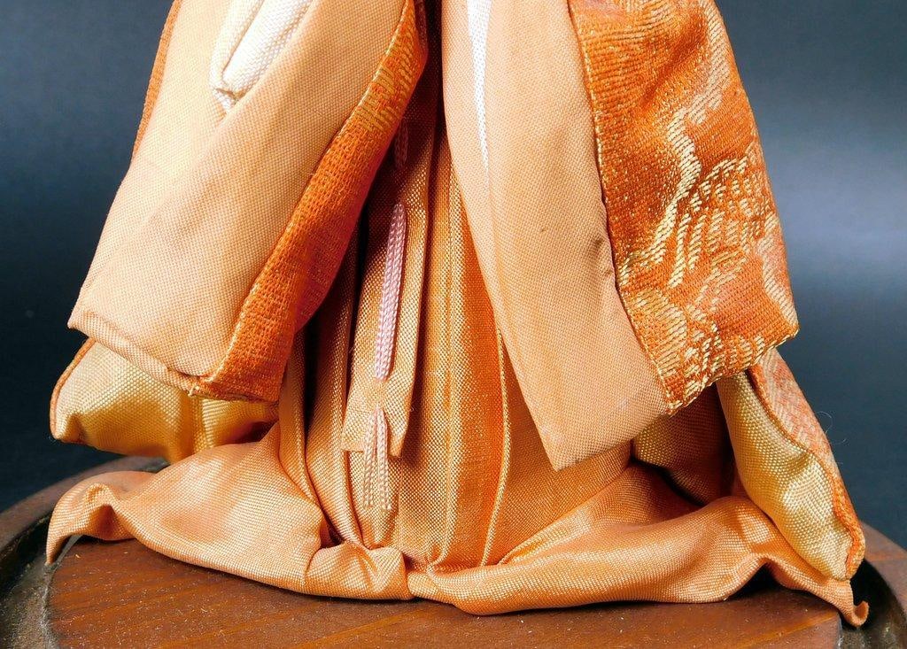 Japanese Ichimatsu Doll w/ Glass Display Dome - 3