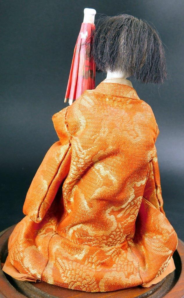 Japanese Ichimatsu Doll w/ Glass Display Dome - 5