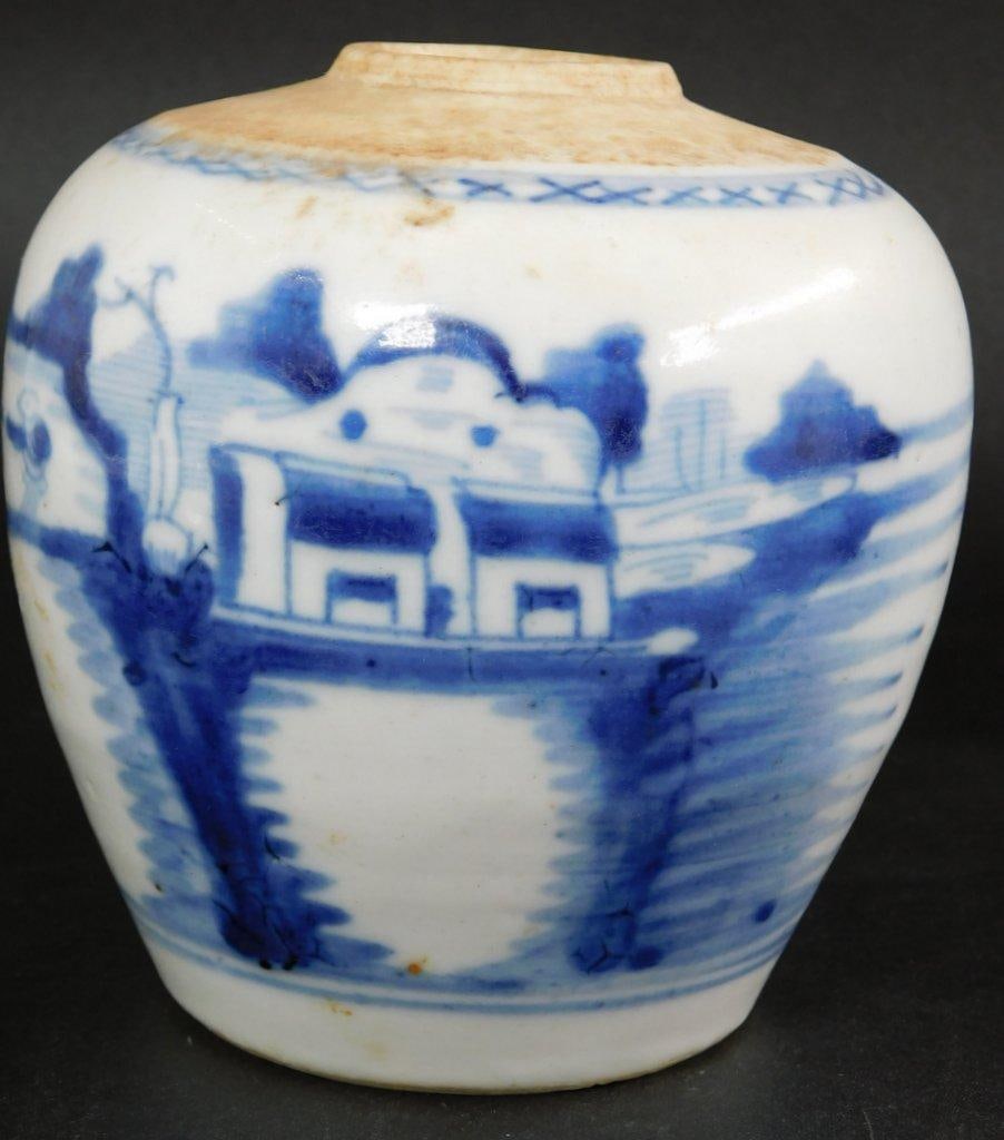 Pair of Smaller Chinese Blue-and-White Porcelain Ginger Jars - 2