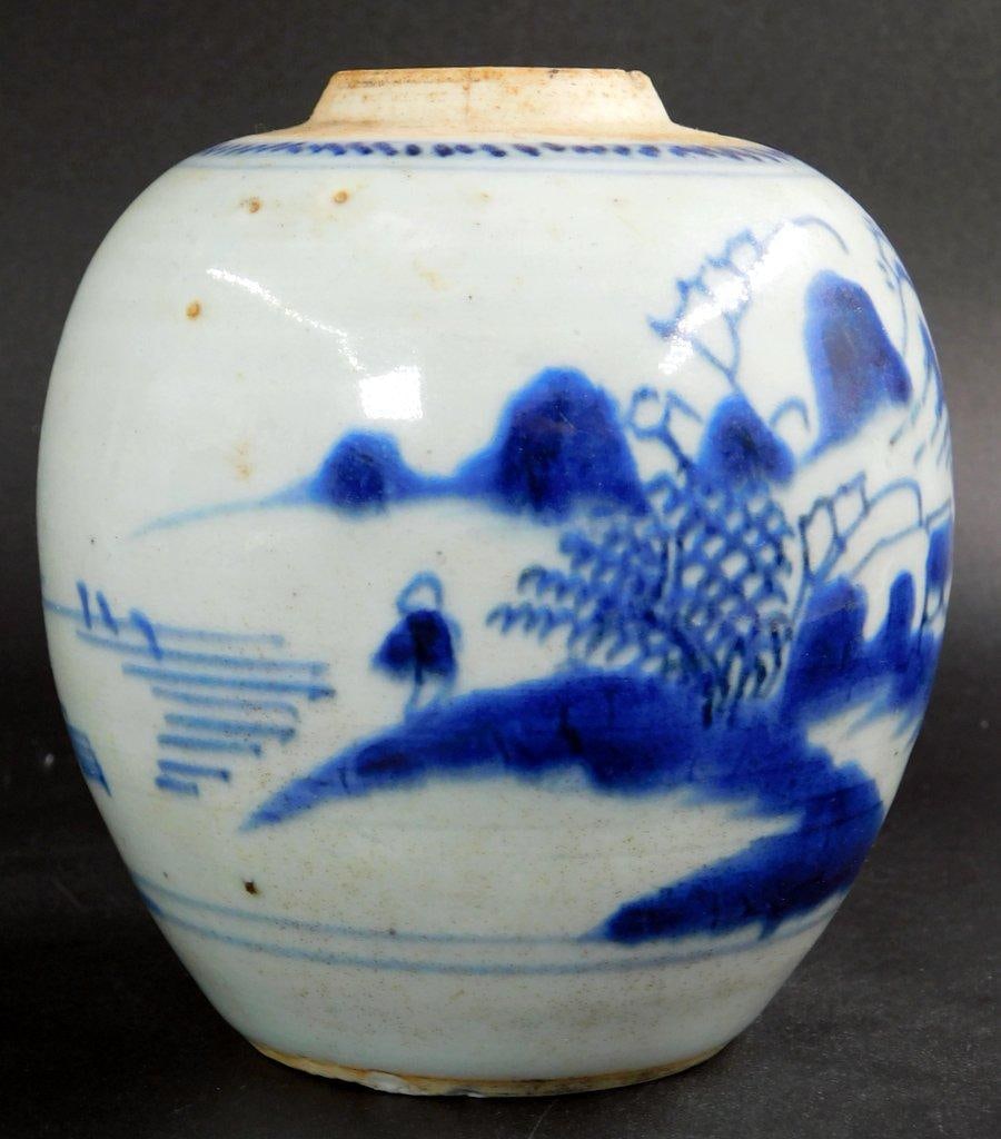 Pair of Smaller Chinese Blue-and-White Porcelain Ginger Jars - 7