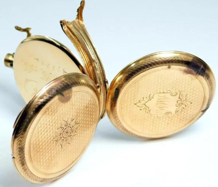 14K Gold 19th Century Pocket Watch Case, Scrap - 2