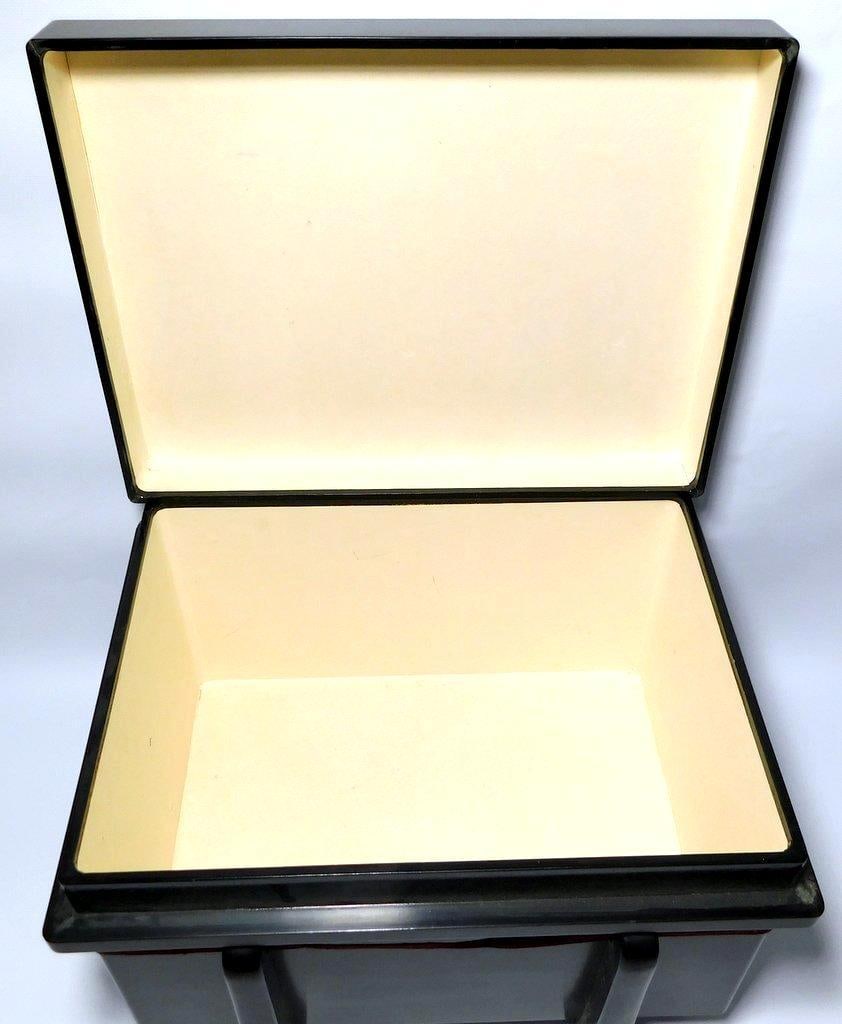 Traditional Japanese Kabuto Helmet w/ Decorative Lacquer Box - 14