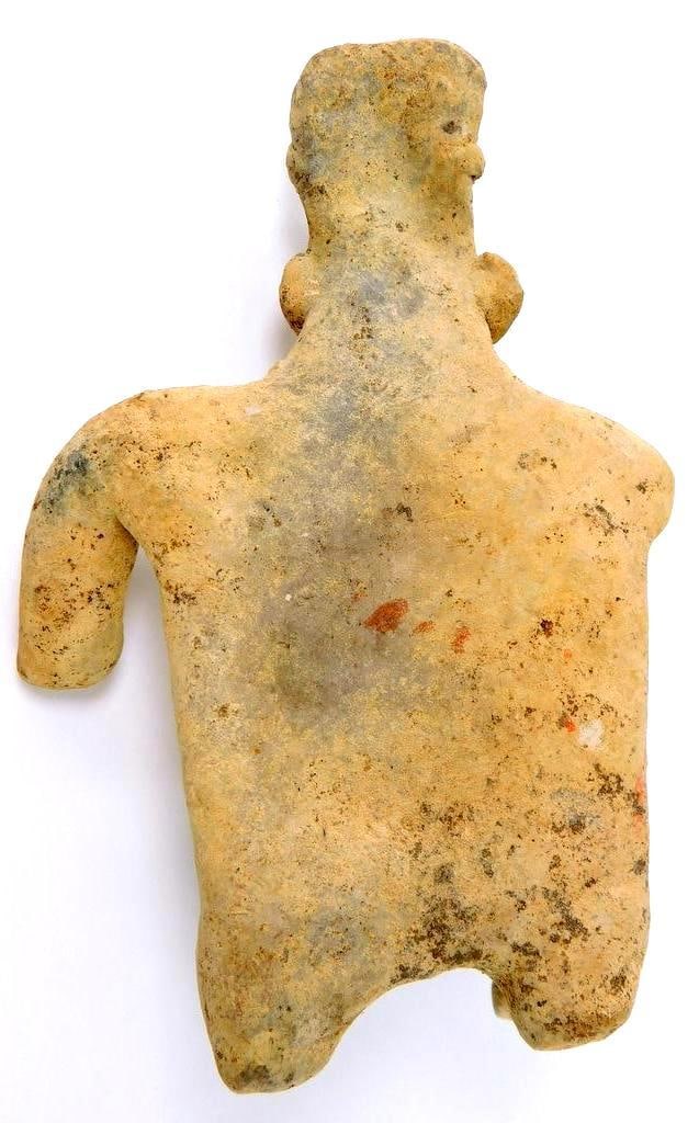 Pre-Columbian Jalisco Ceramic Pottery Seated Figure Of A Man - 4