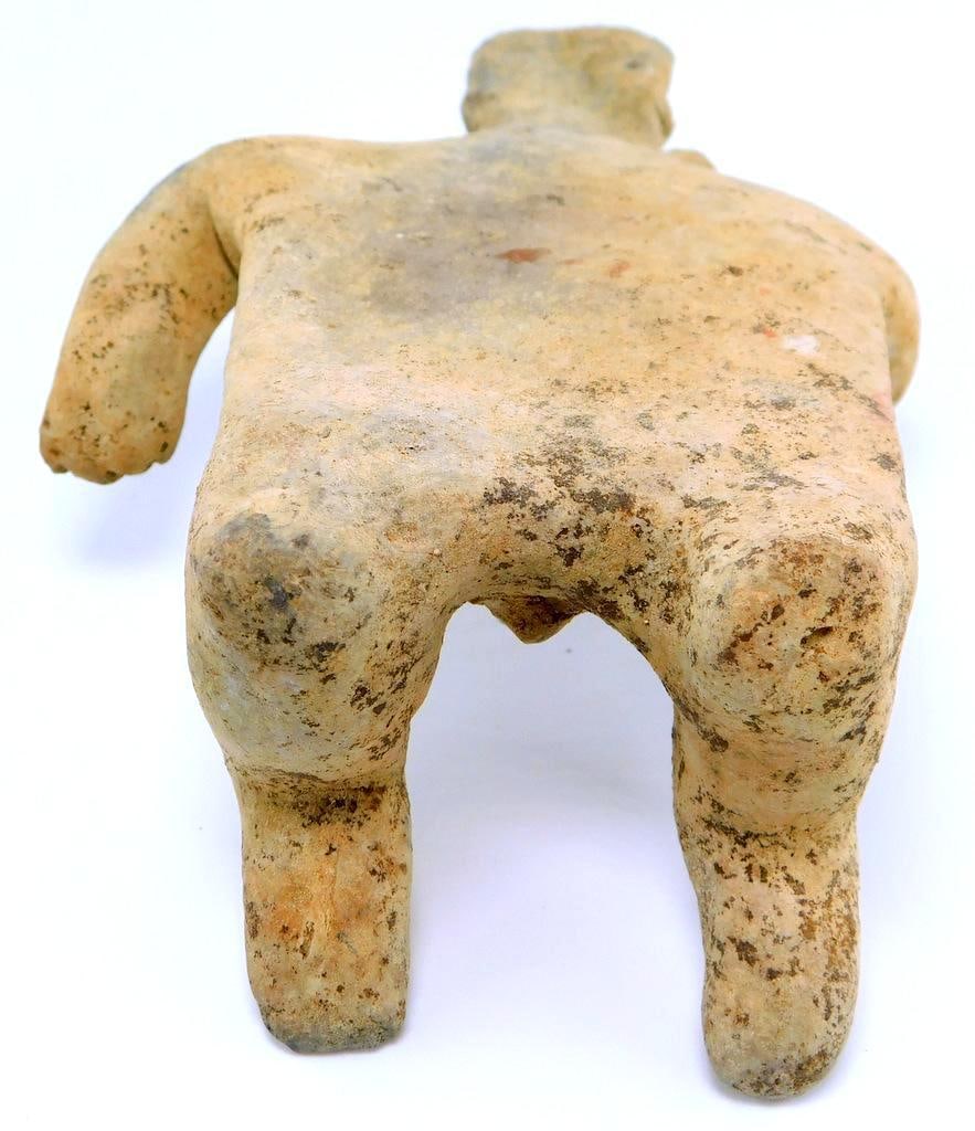 Pre-Columbian Jalisco Ceramic Pottery Seated Figure Of A Man - 6