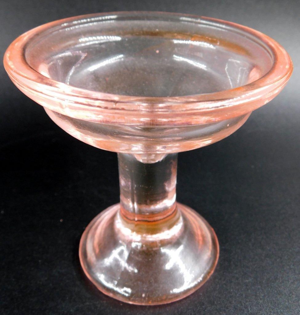 Pink Depression Glass Sherbet Cups, (2) - 3