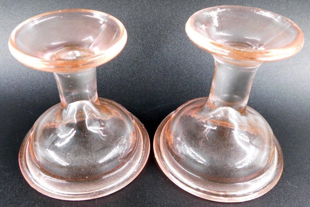 Pink Depression Glass Sherbet Cups, (2) - 4
