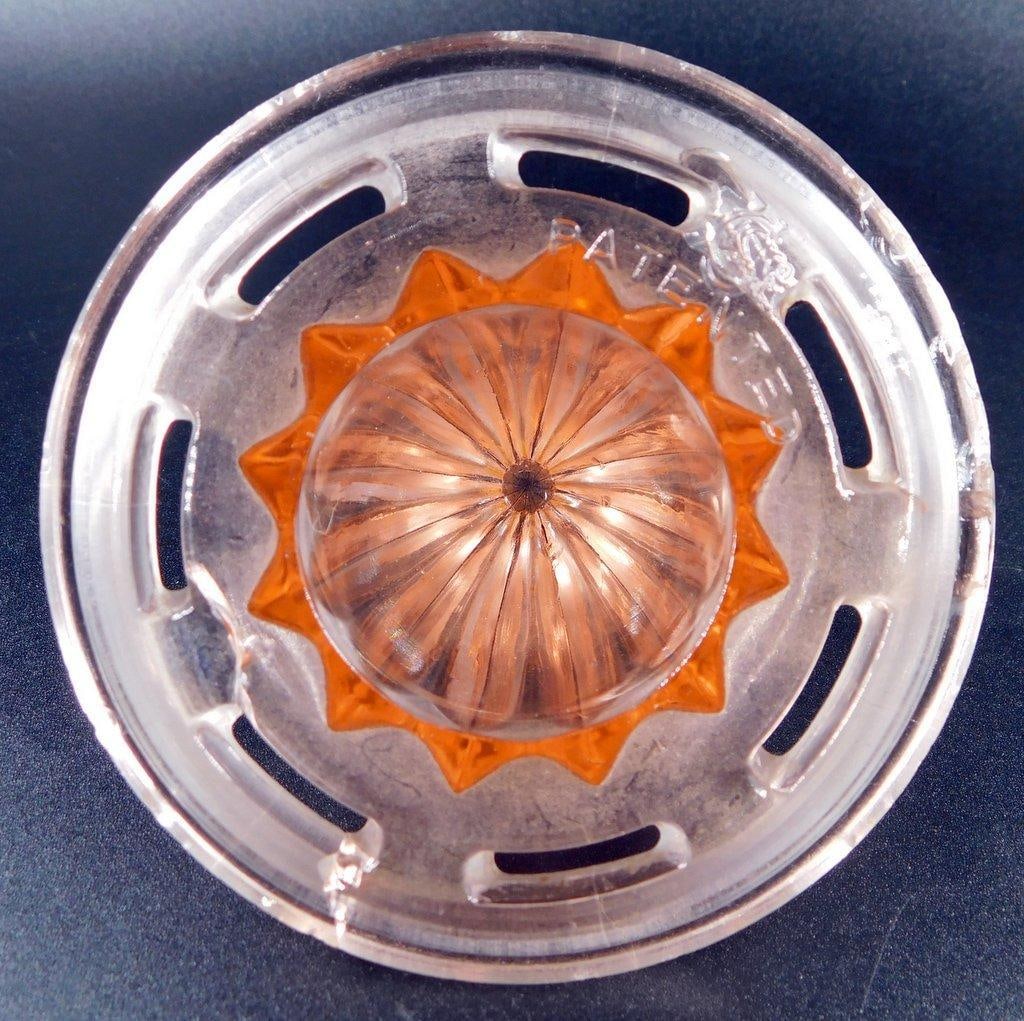Pink Depression Glass Anchor Hocking Citrus Juicer - 3