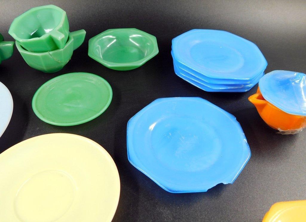 Child-size Jadite Porcelain Dishware, Various Pieces - 15