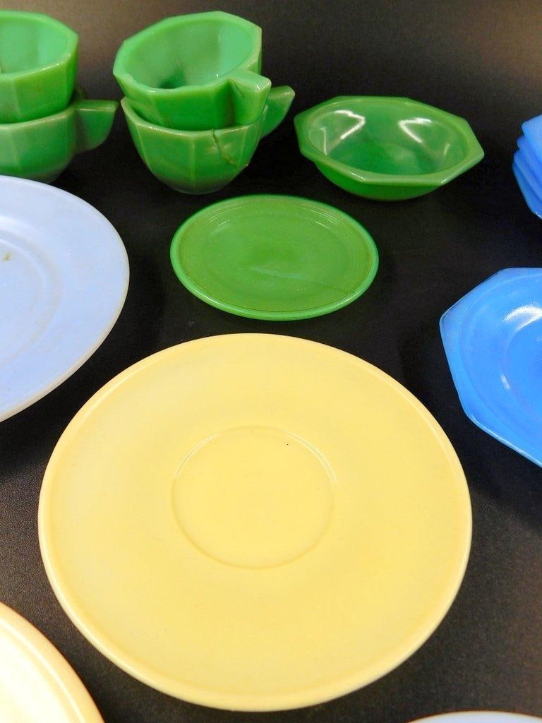 Child-size Jadite Porcelain Dishware, Various Pieces - 6