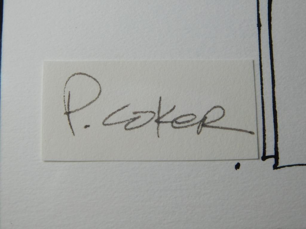 Original Framed Drawing by Listed Artist Paul Coker Jr. for L. Panagini Art Book - 7