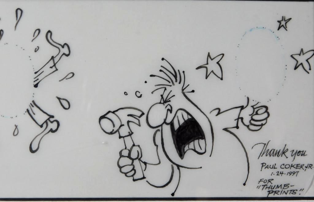 Framed Original Cartoon Art by Listed Artist Paul Coker Jr., Dated 1997 - 4